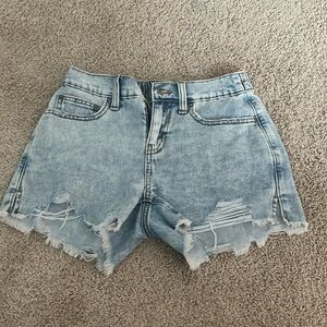 Aerie Jean shorts, light blue